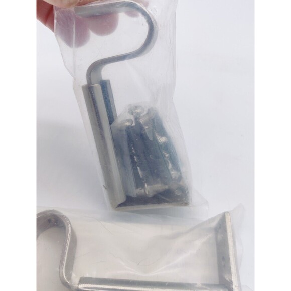 Hardware Brackets For Curtain Rod Set of 4 Silver Adjustable 2 Unopened 2 Opened - Picture 5 of 11